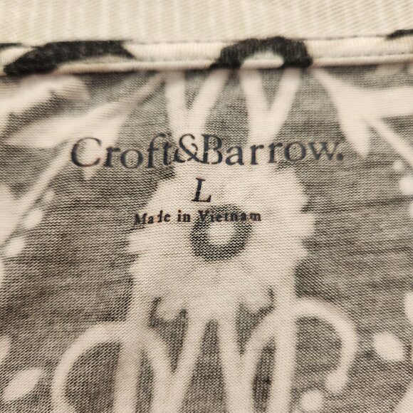{L-XL] Croft & Barrow Black & White Sleeveless Top Size Large or XL Women's - Picture 8 of 12